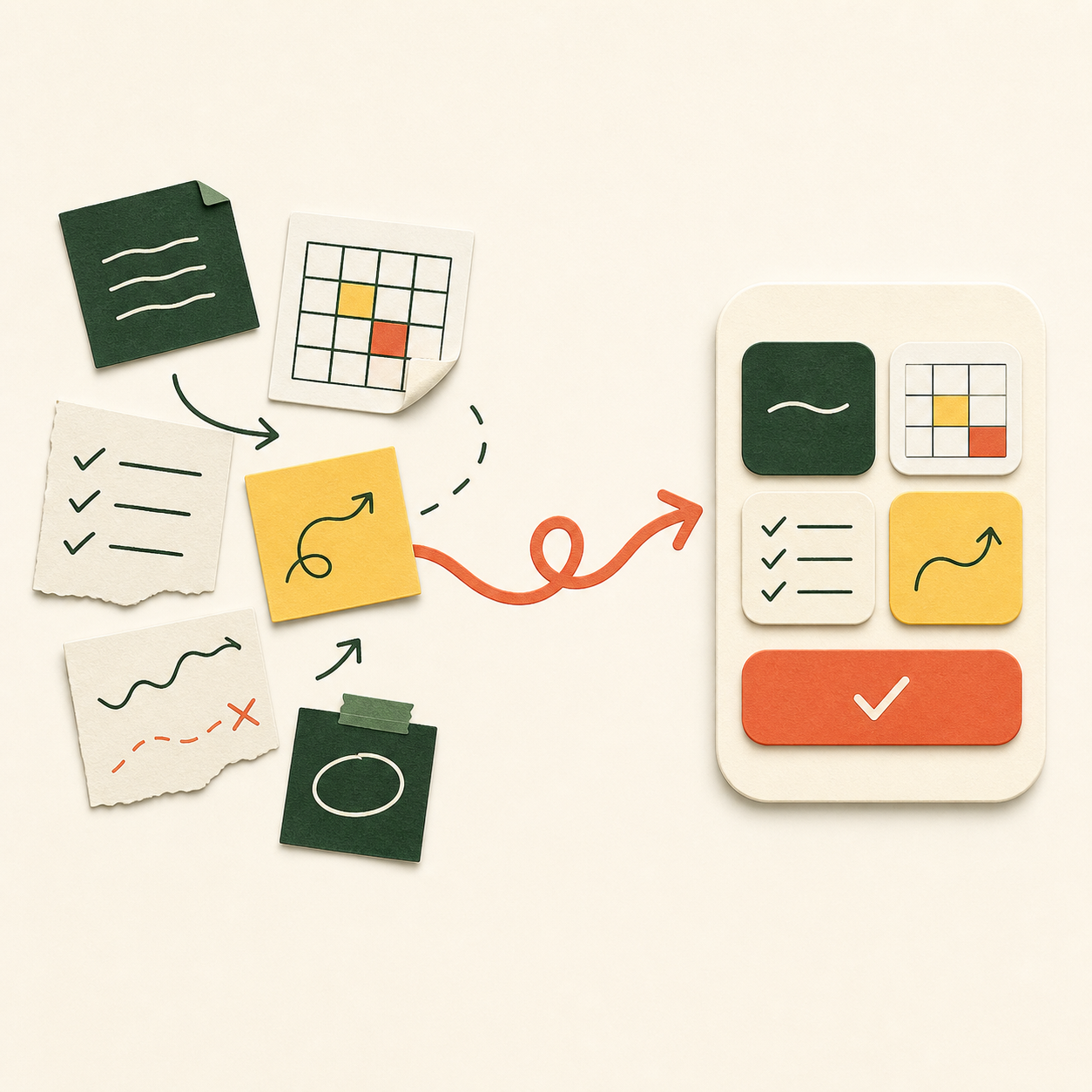 A collection of notes and checklists becoming one organized app